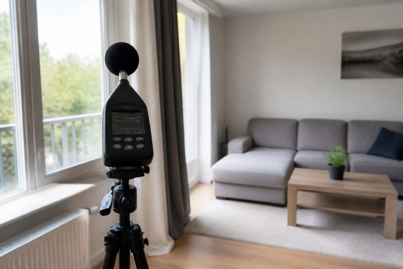 Geluidsmeting in woningen